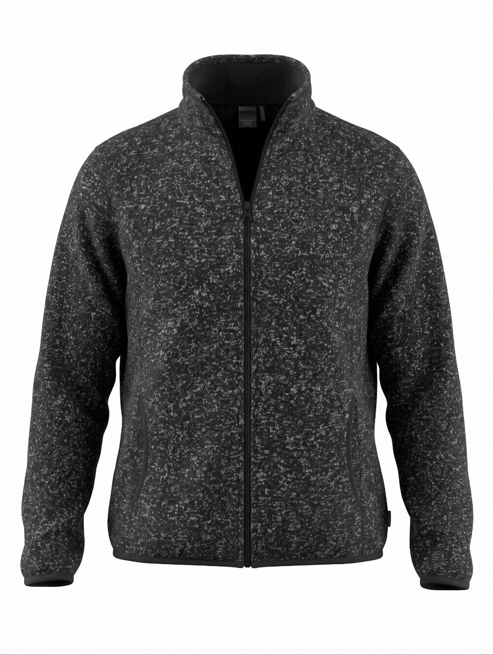 Eddie Bauer Women's Black Heather Zip-Up Jacket Layering Classic Size XL